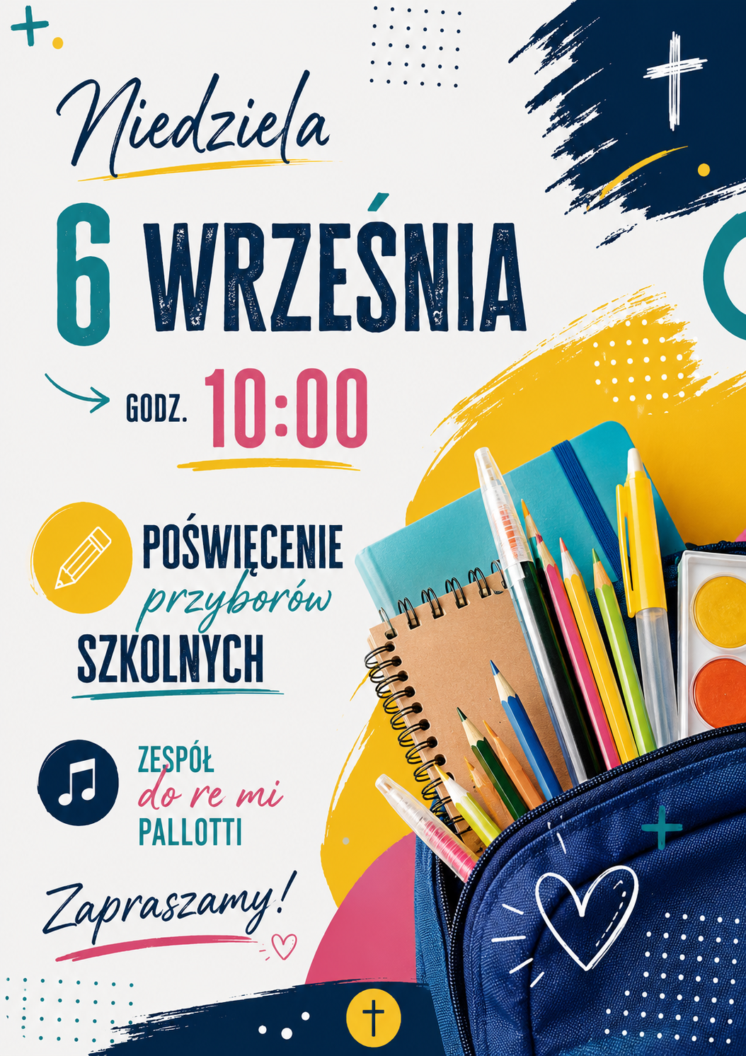 Poświęcenie przyborów szkolnych